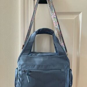 Samantha Brown Stylish Blue Crossbody Travel Tote